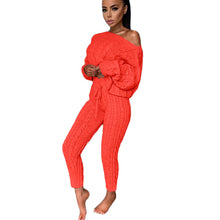 Load image into Gallery viewer, Autumn Winter Women Knitted Tracksuit Two Piece Set Women
